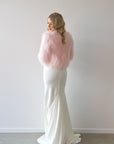 Lizzie Beth Raccoon Fur Jacket - Light Pink